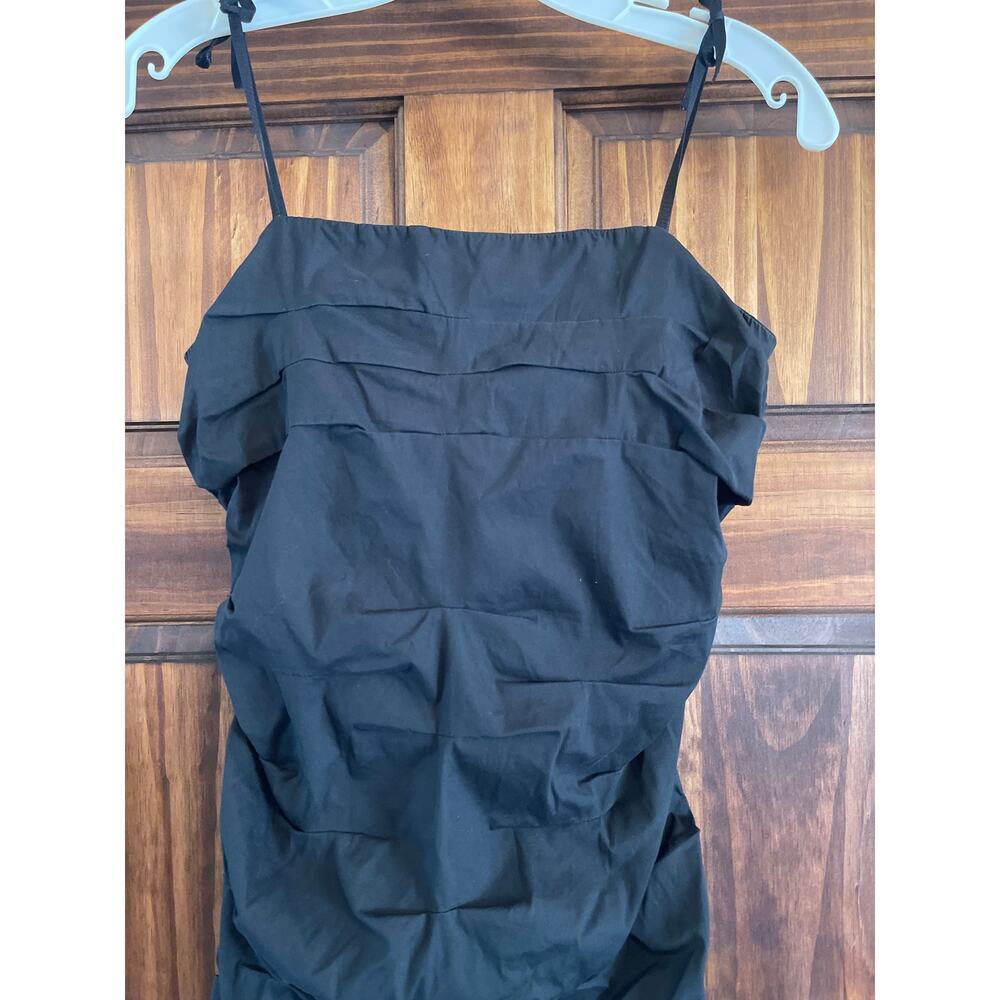 FLAVIO CASTELLANI POPLIN COTTON RUCHED MIDI DRESS Small - Picture 3 of 6